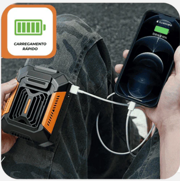 Air Charger MAX - Carregador Portátil + Mini Ventilador
